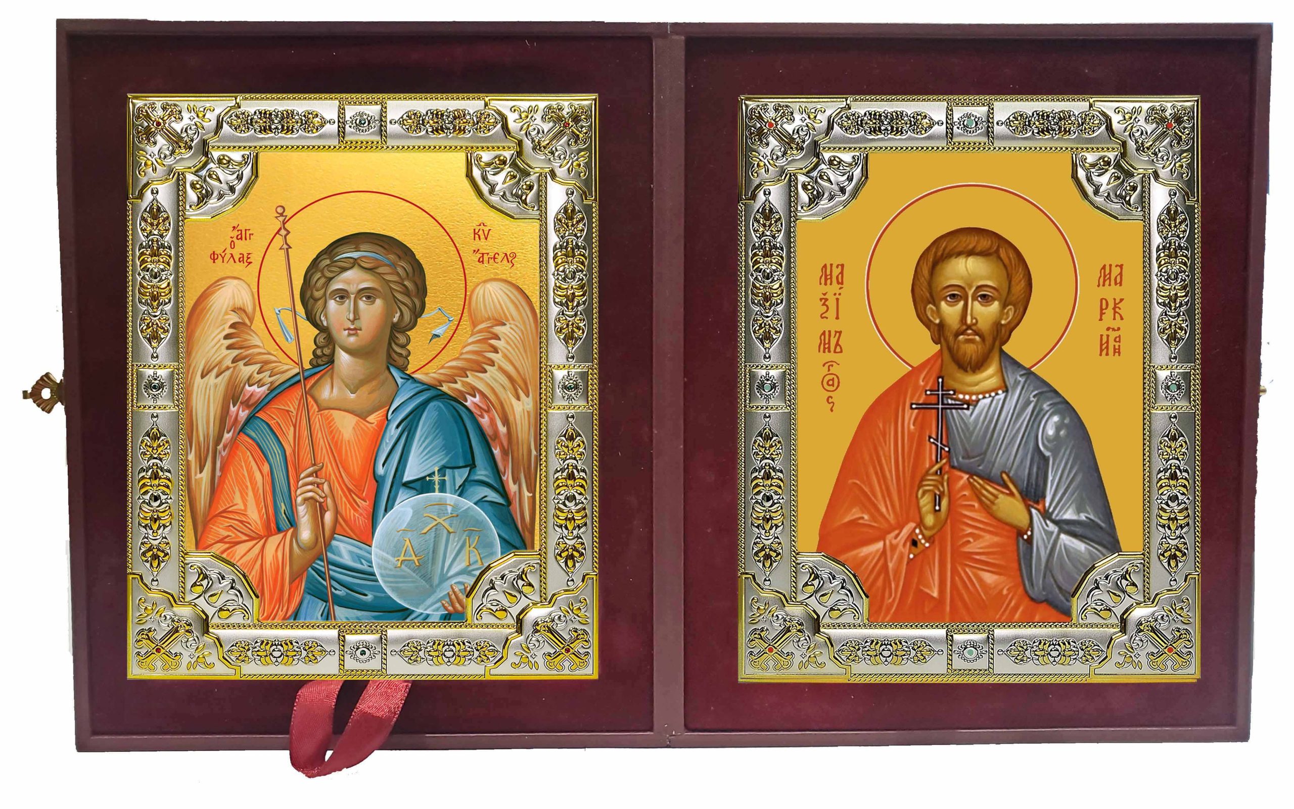 Складень Ангел Хранитель и Максим Маркианопольский (Мизийский), мученик