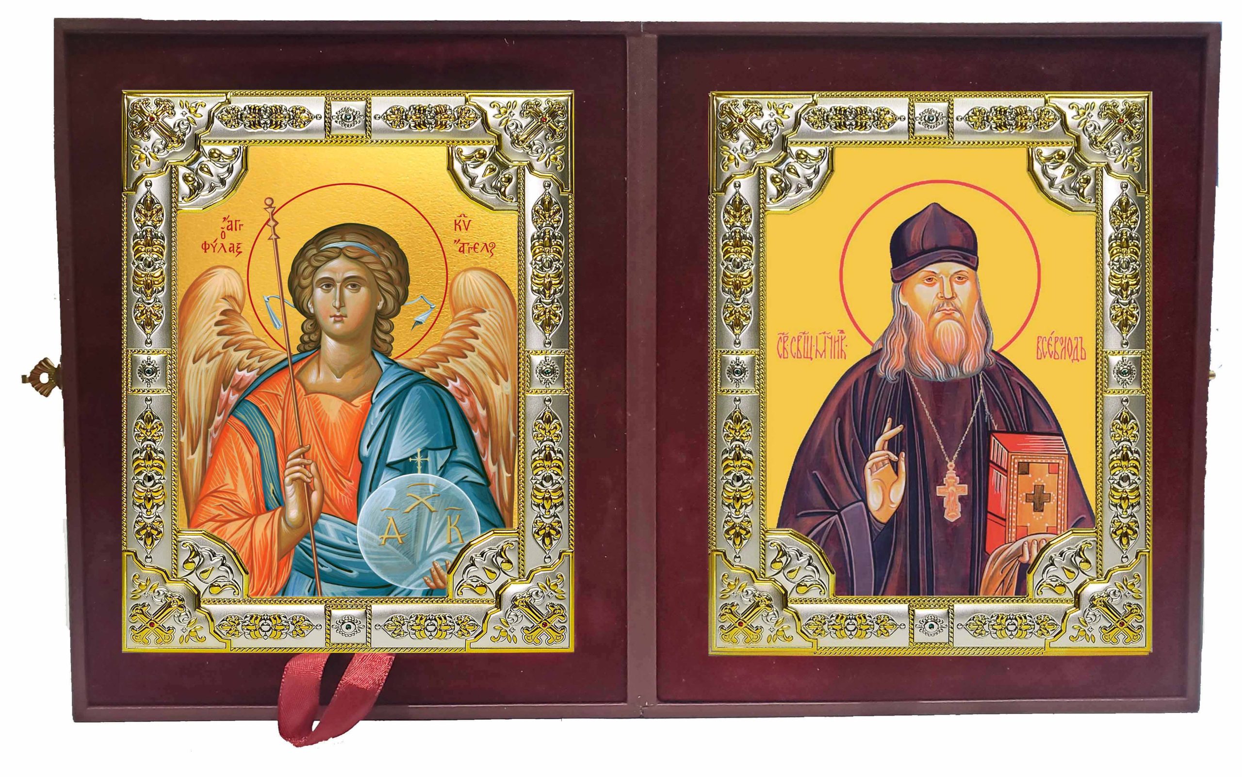 Складень Ангел Хранитель и Всеволод Потеминский, пресвитер