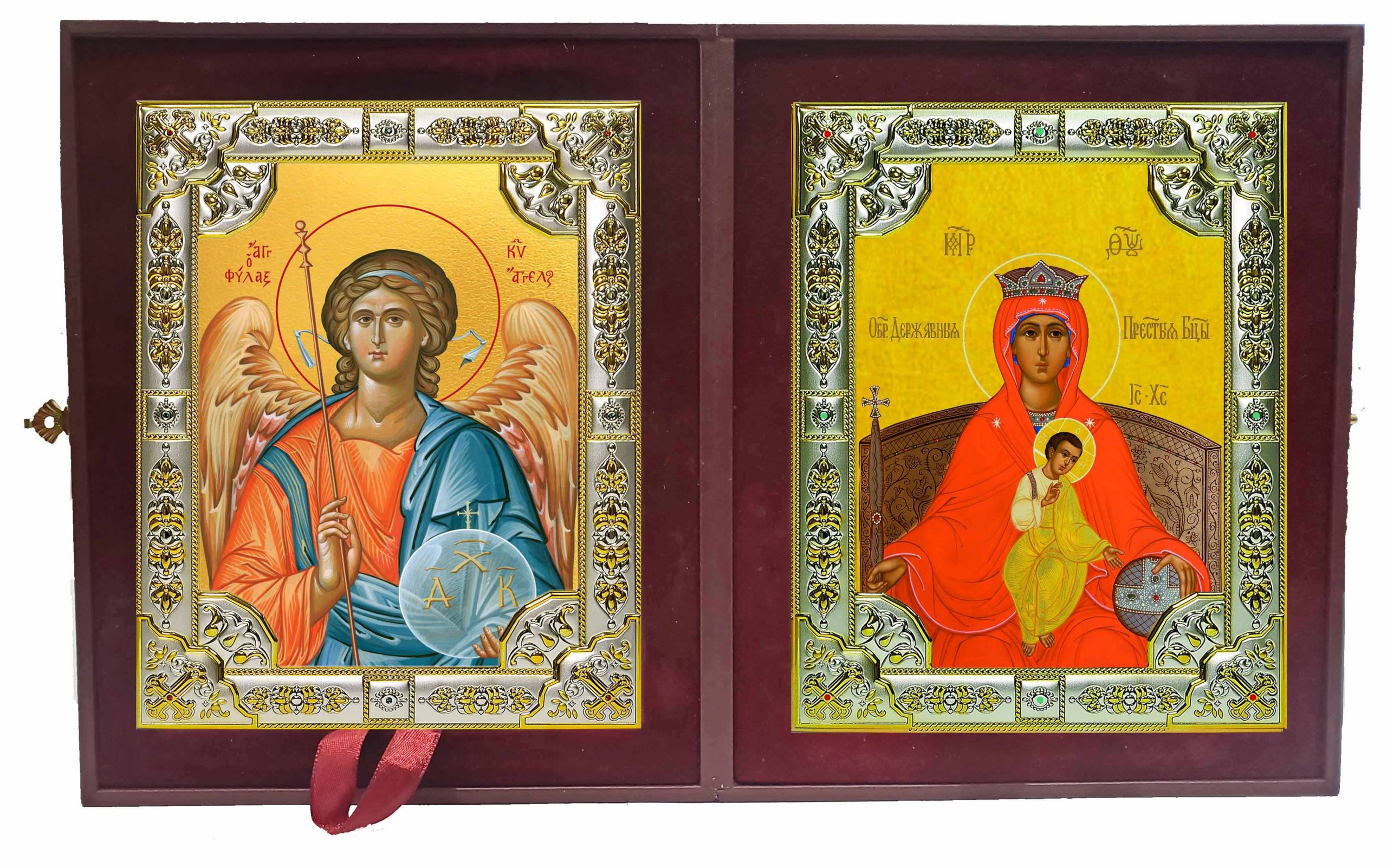 Складень Ангел Хранитель и Державная икона Божией Матери