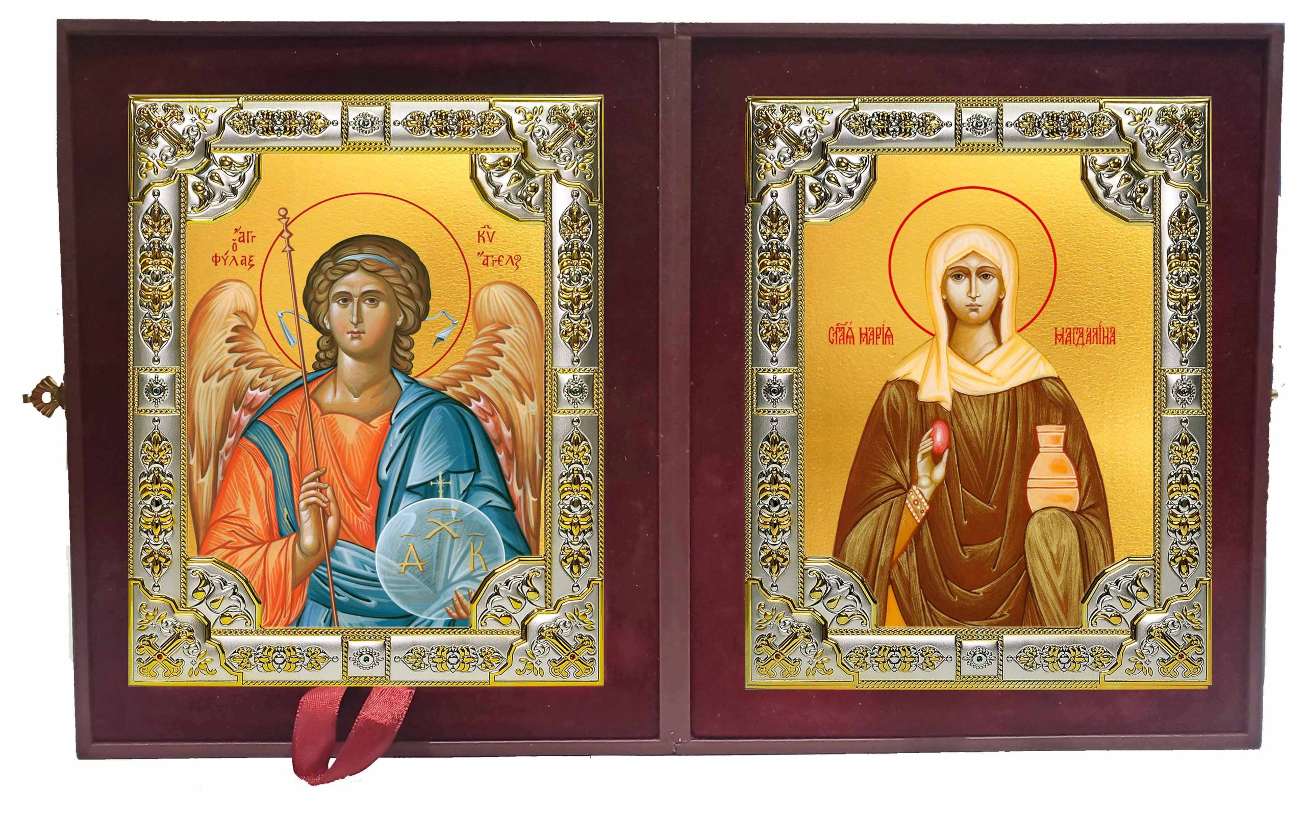 Складень Ангел Хранитель и Мария Магдалина равноапостольная, мироносица