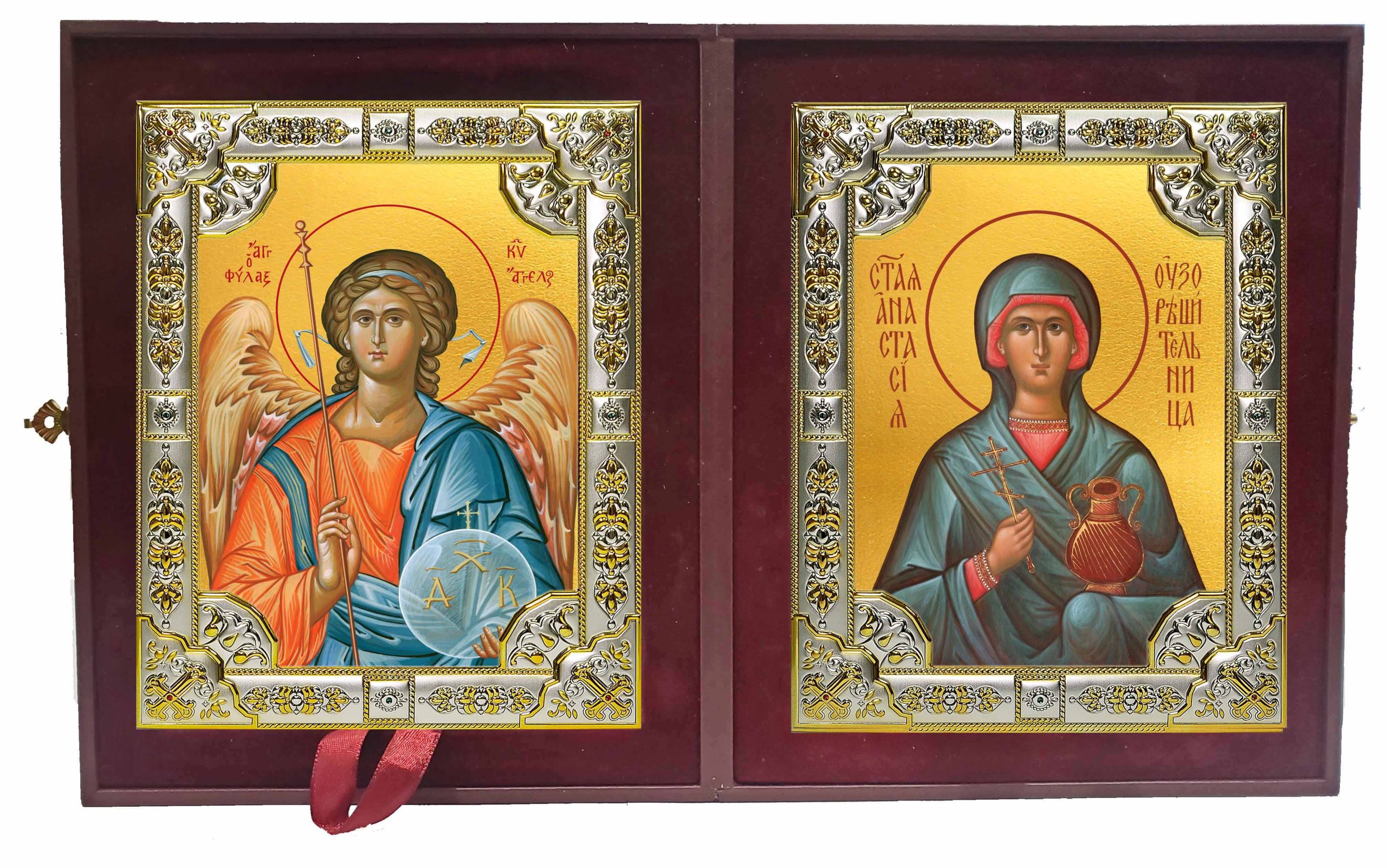 Складень Ангел Хранитель и Анастасия Узорешительница