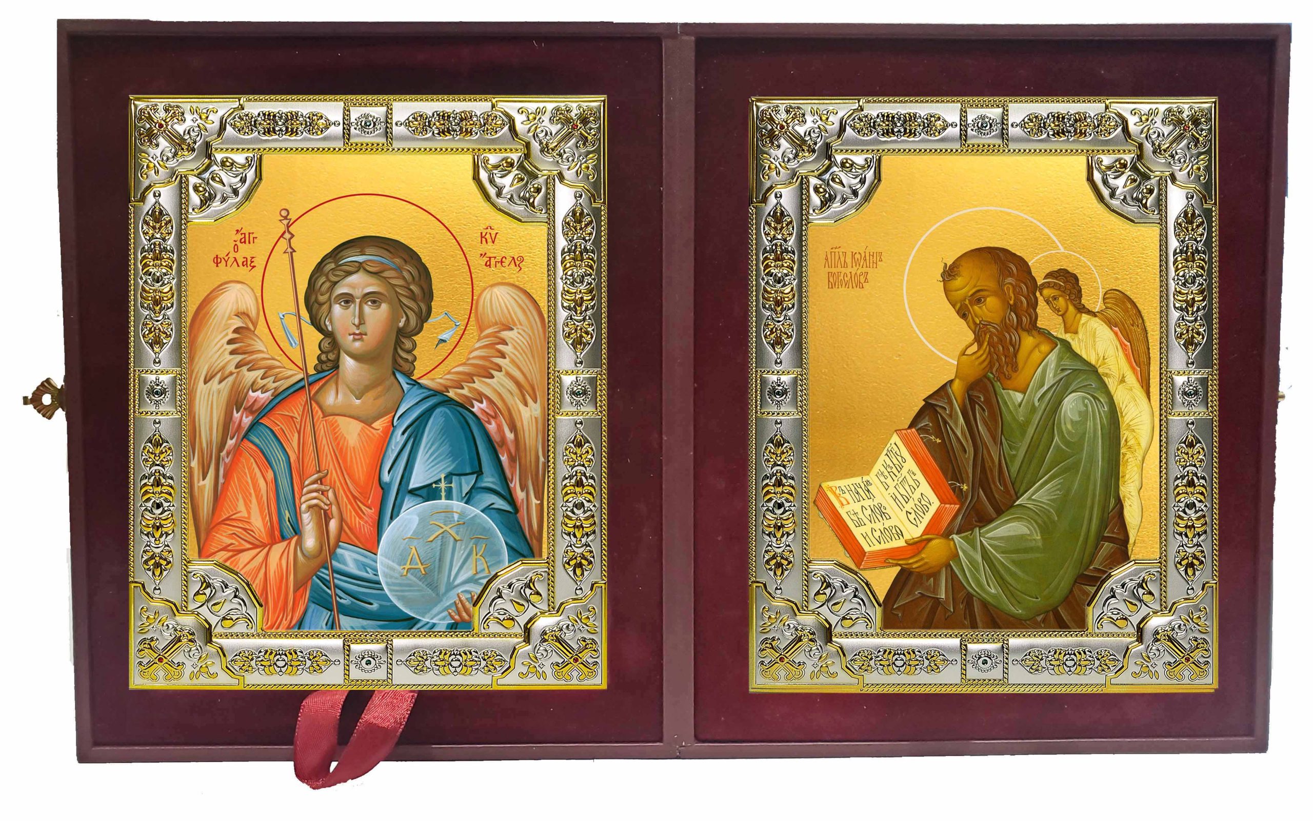 Складень Ангел Хранитель и Иоанн (Иван) Богослов, апостол