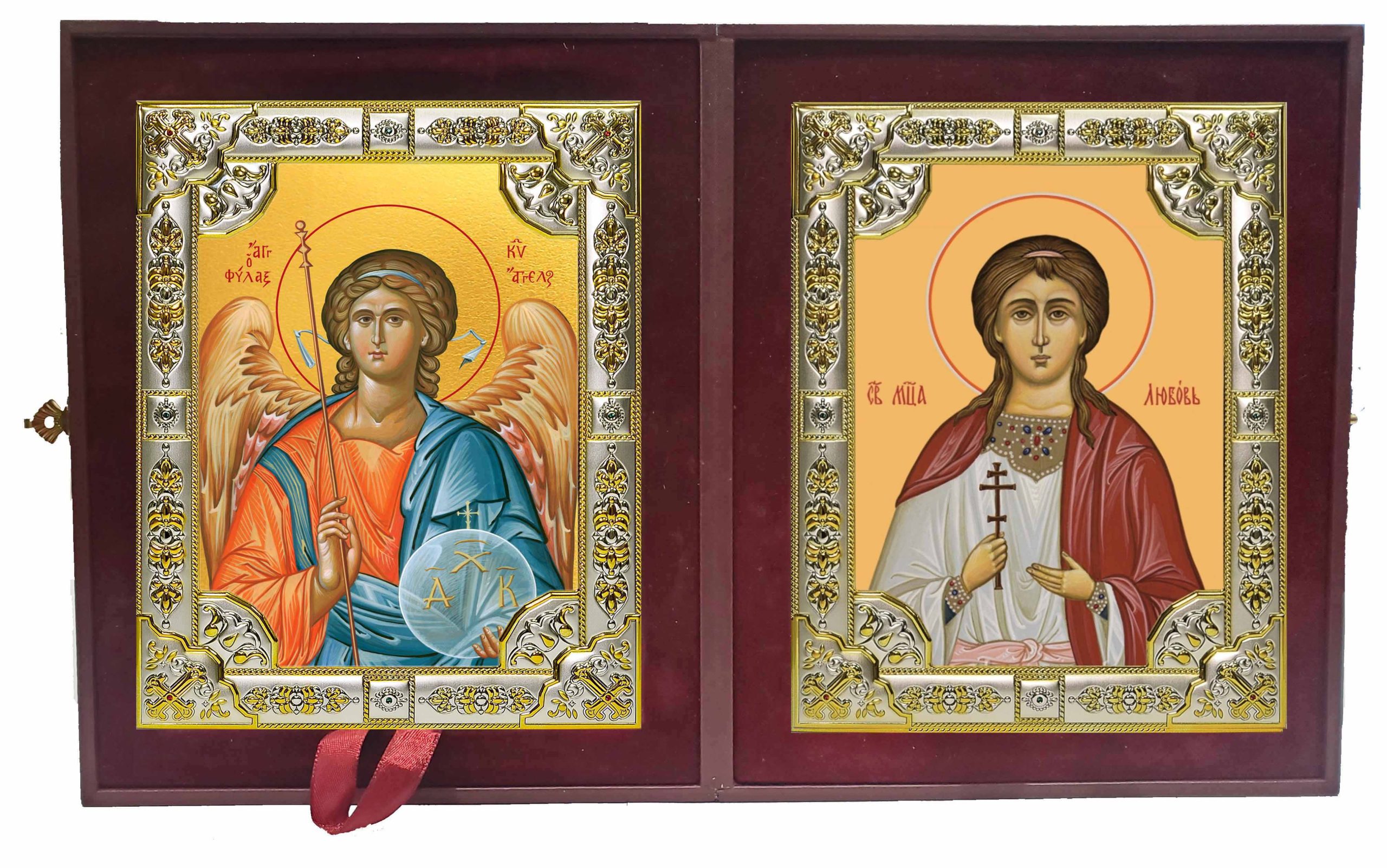 Складень Ангел Хранитель и Любовь мученица