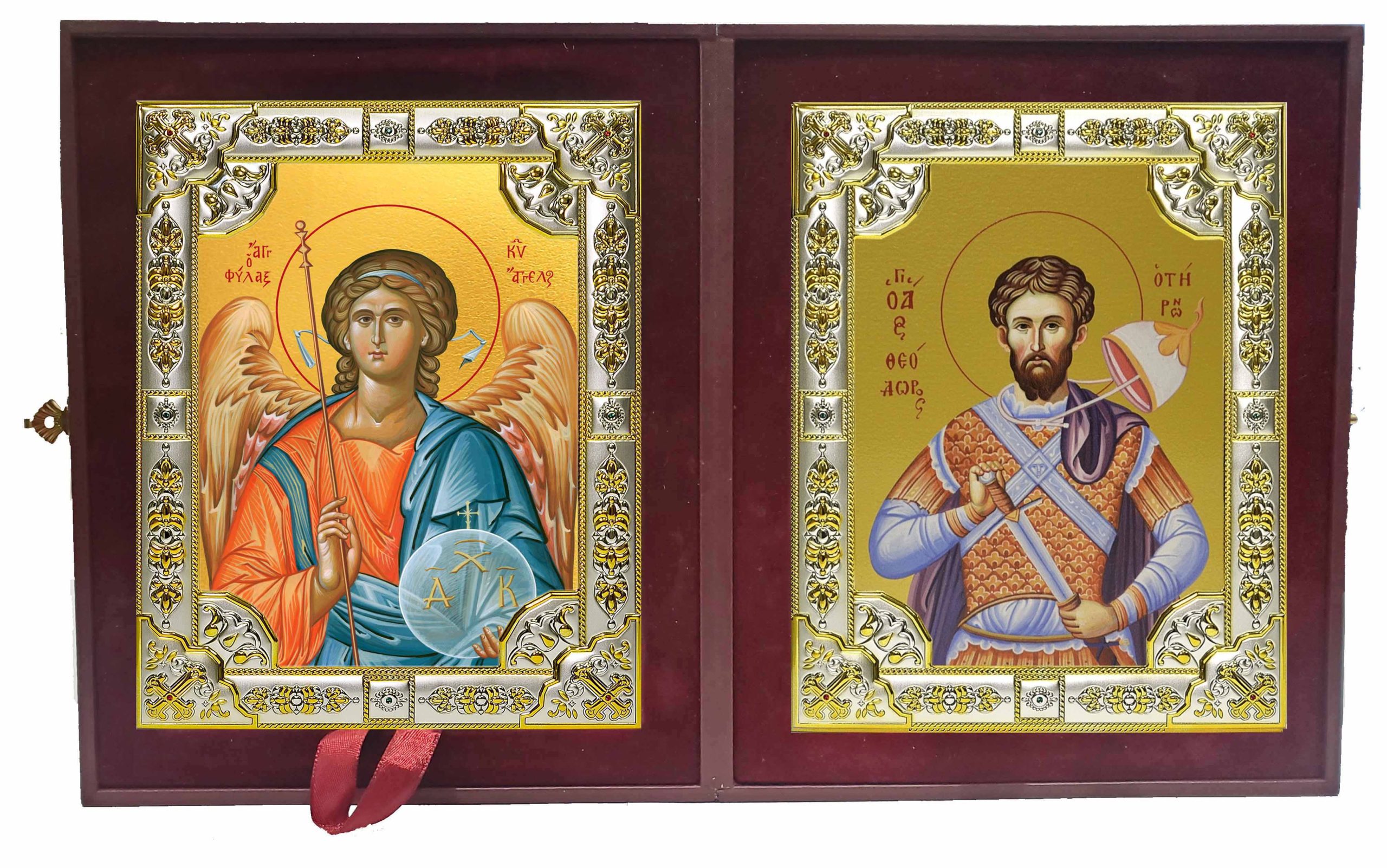 Складень Ангел Хранитель и Феодор (Фёдор) Тирон великомученик