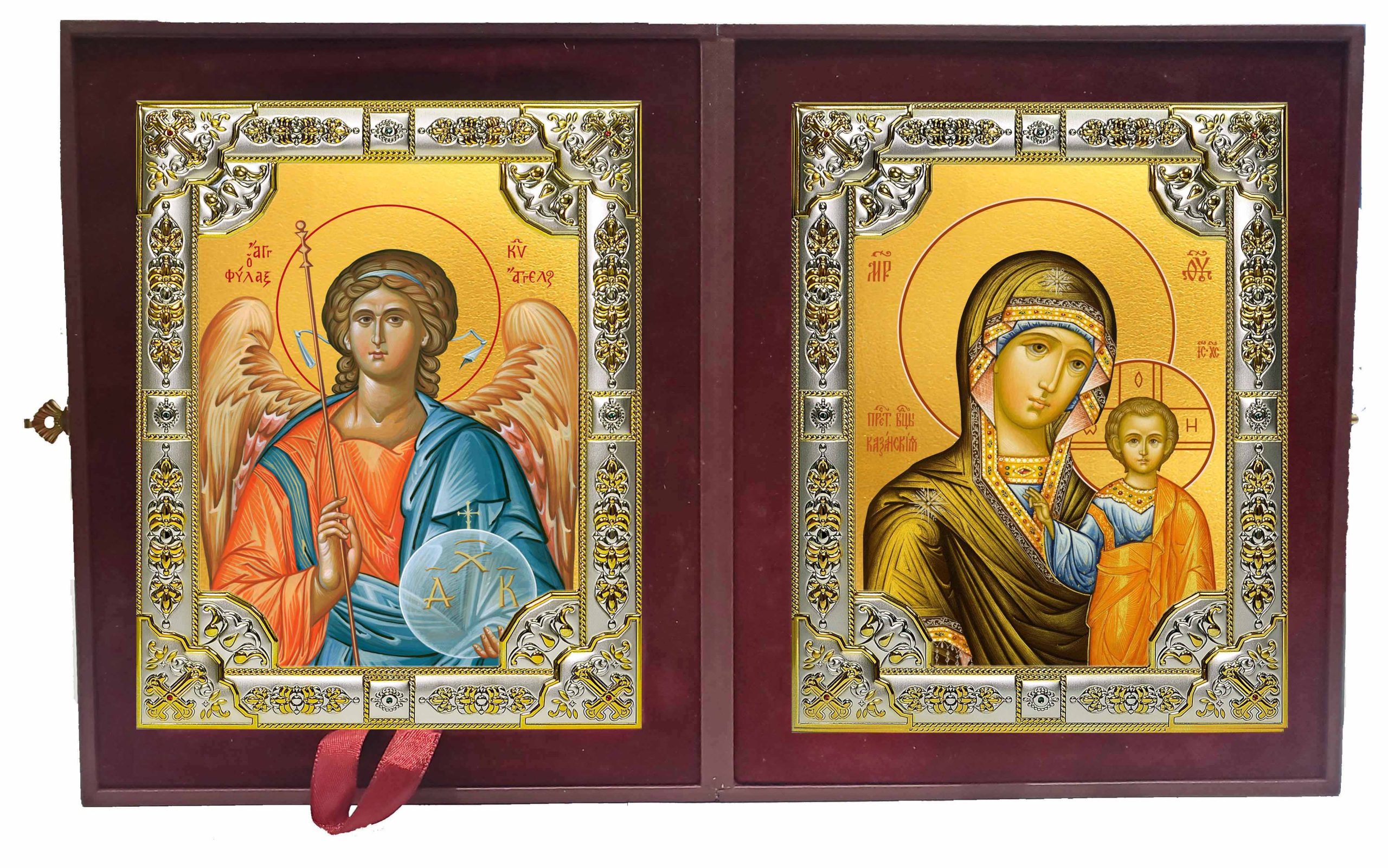 Складень Ангел Хранитель и Казанская икона Божией Матери