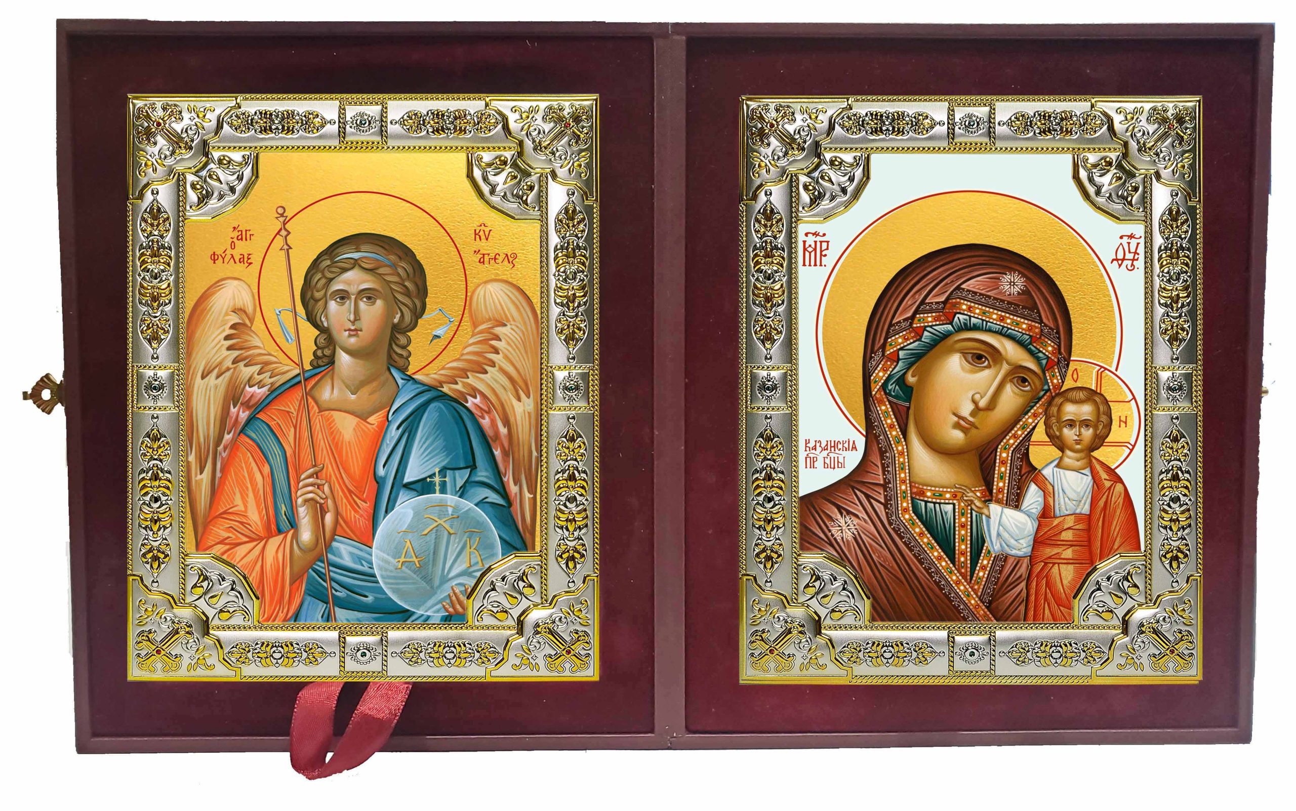 Складень Ангел Хранитель и Казанская икона Божией Матери