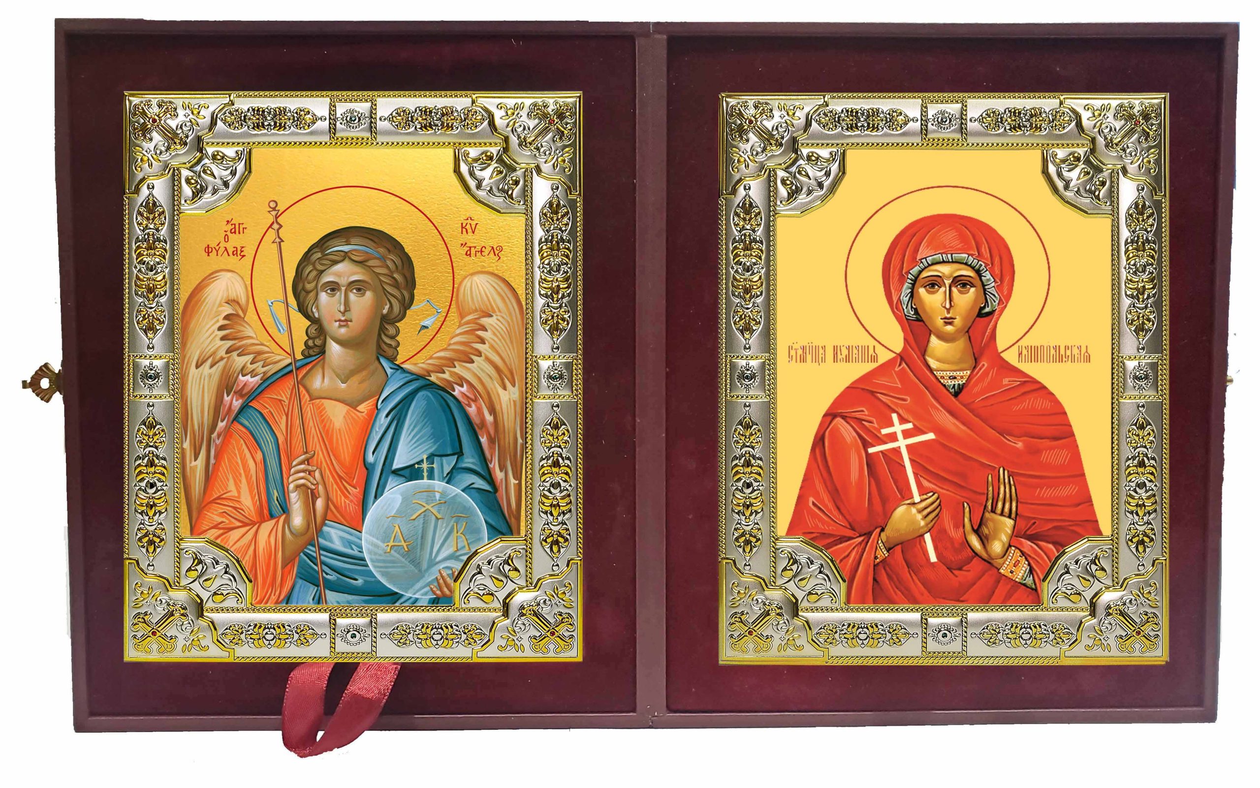 Складень Ангел Хранитель и Иулиания Илиопольская