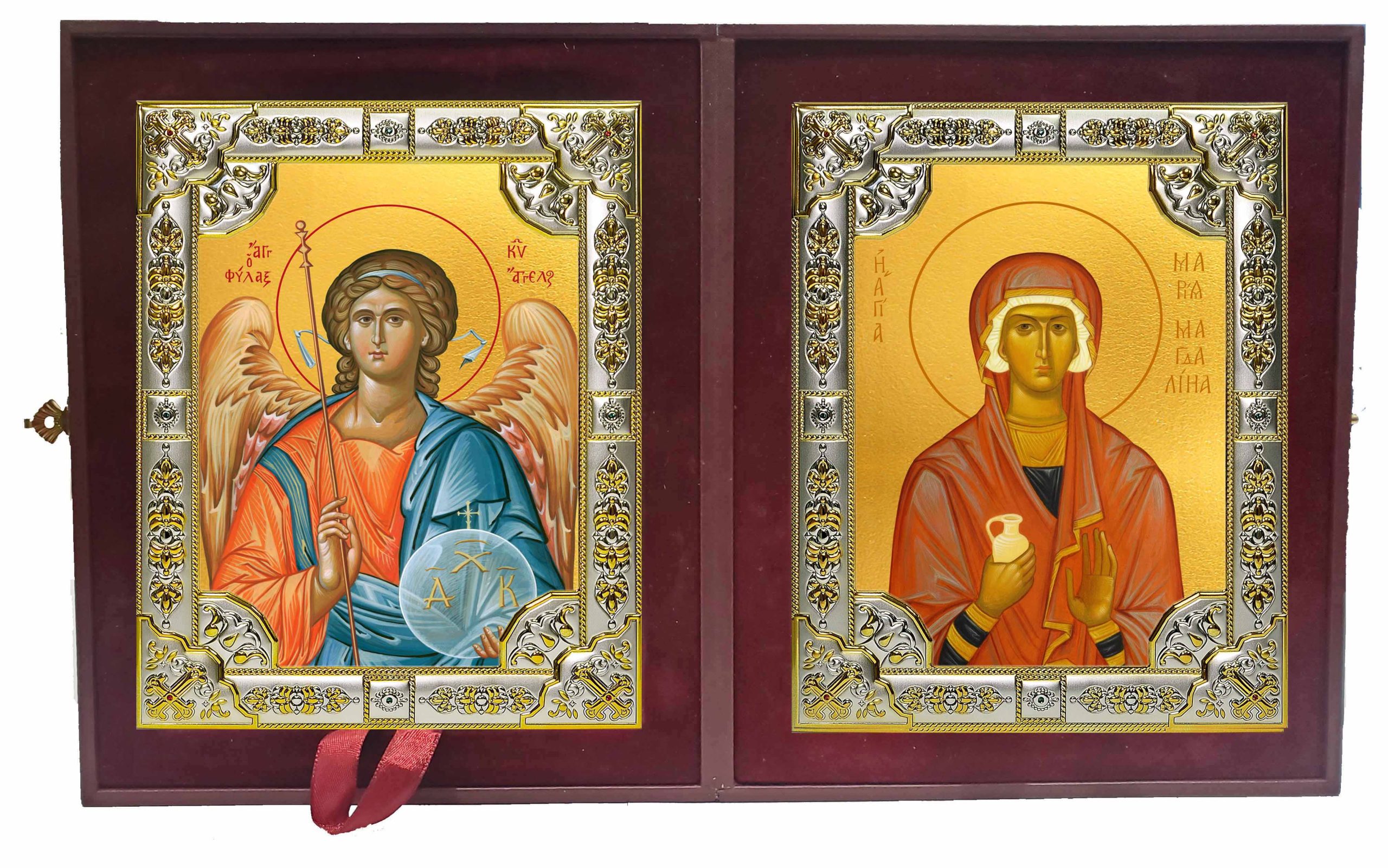 Складень Ангел Хранитель и Мария Магдалина равноапостольная, мироносица