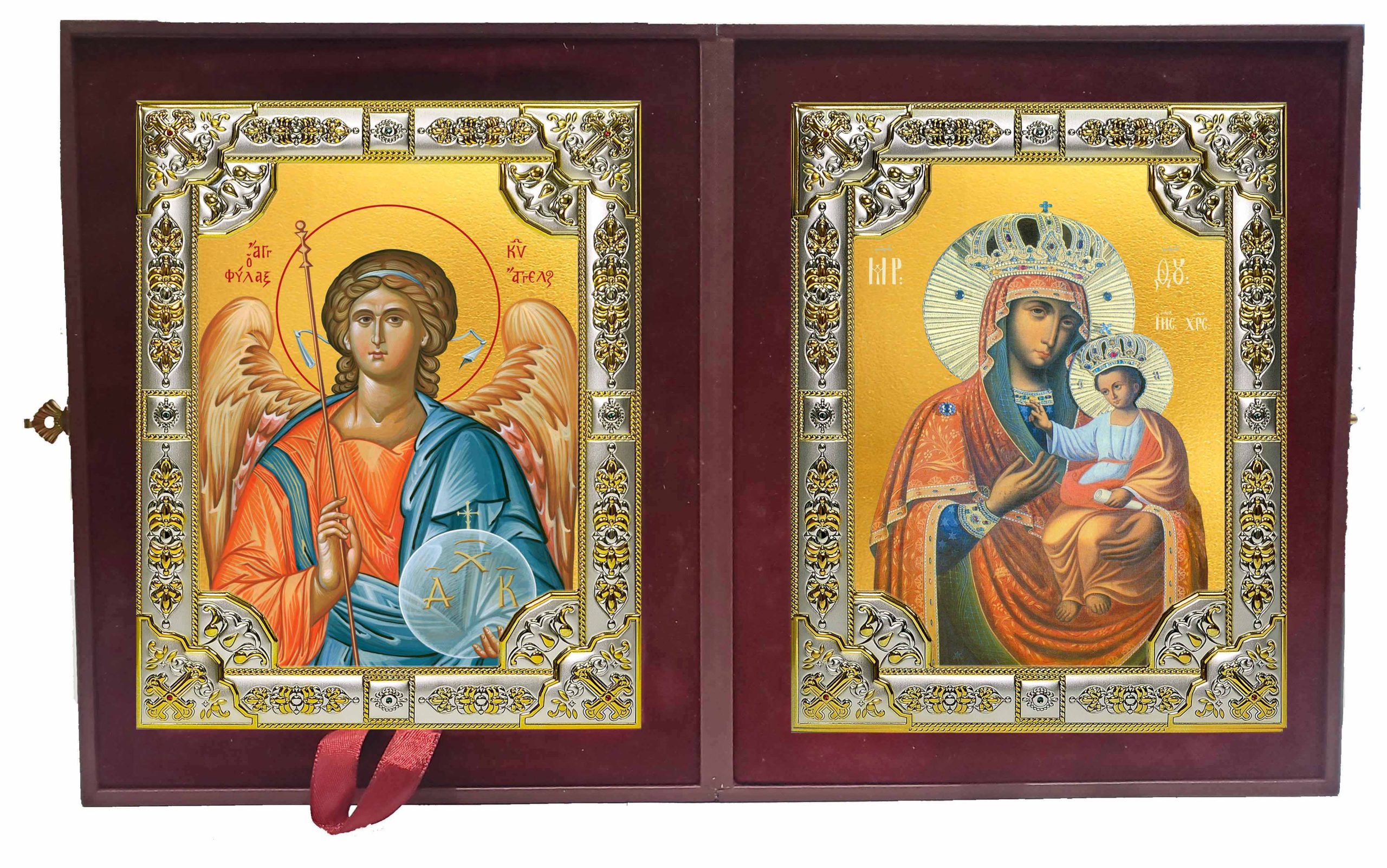 Складень Ангел Хранитель и Черниговская икона Божией Матери
