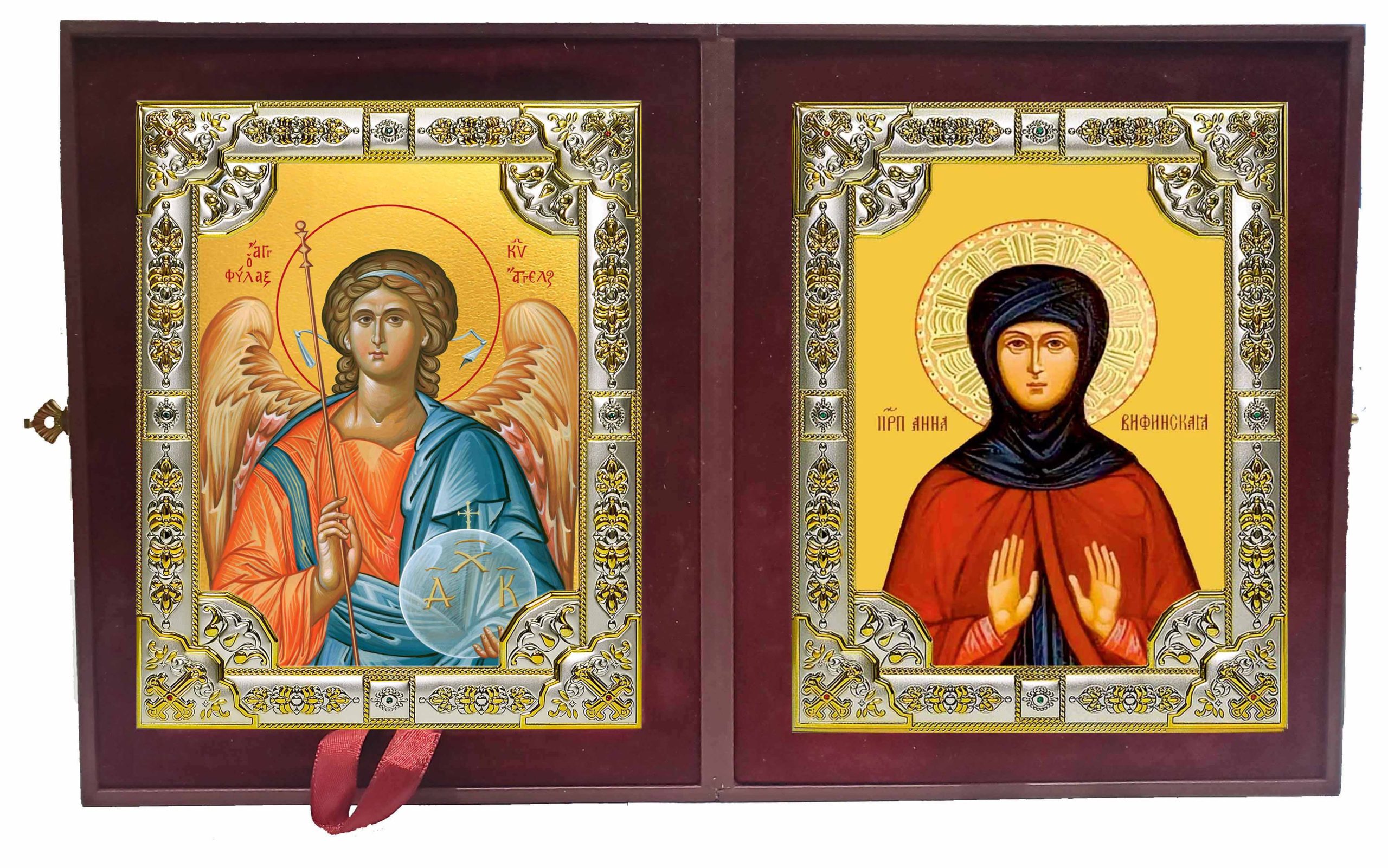 Складень Ангел Хранитель и Анна Вифинская