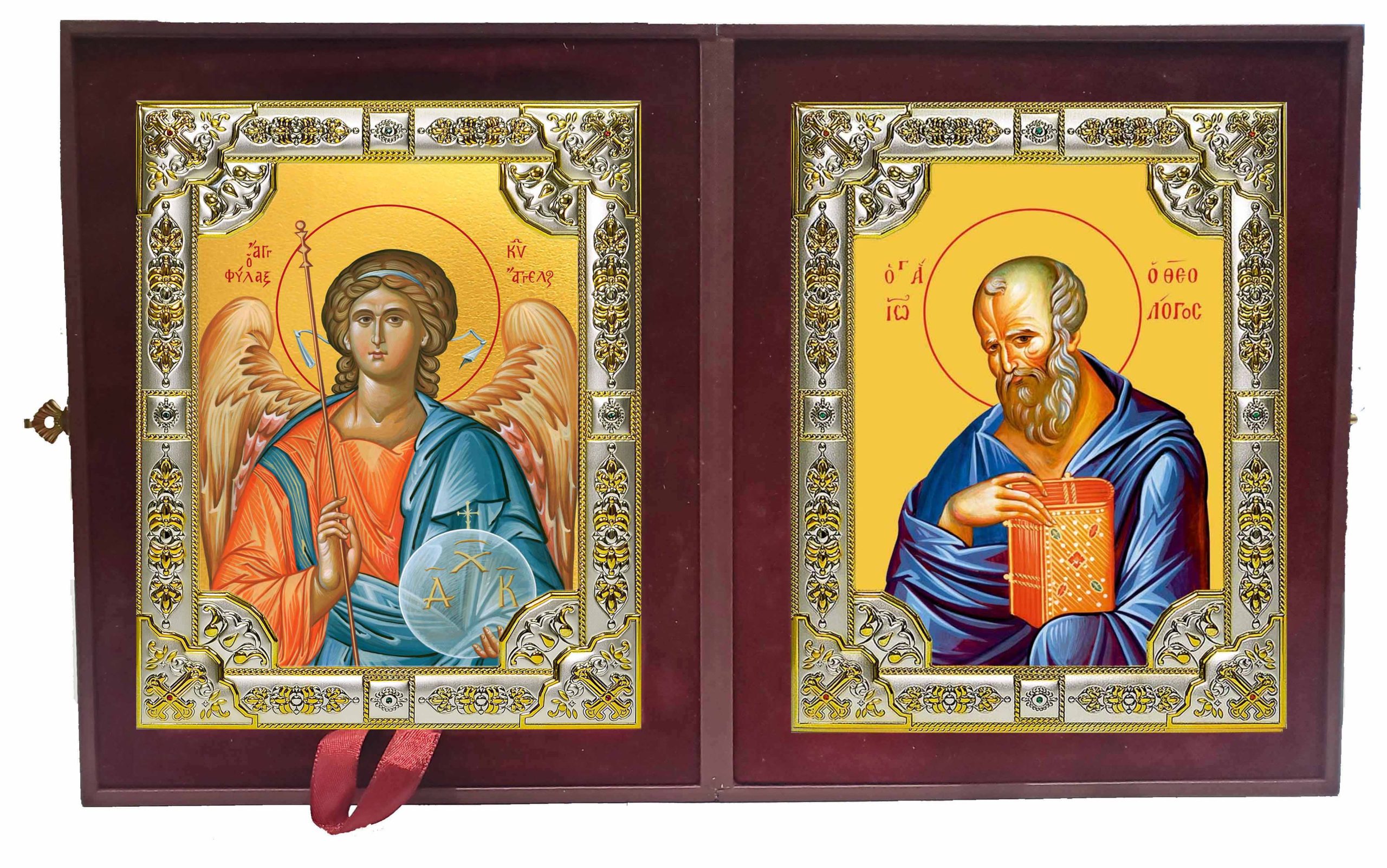 Складень Ангел Хранитель и Иоанн (Иван) Богослов, апостол