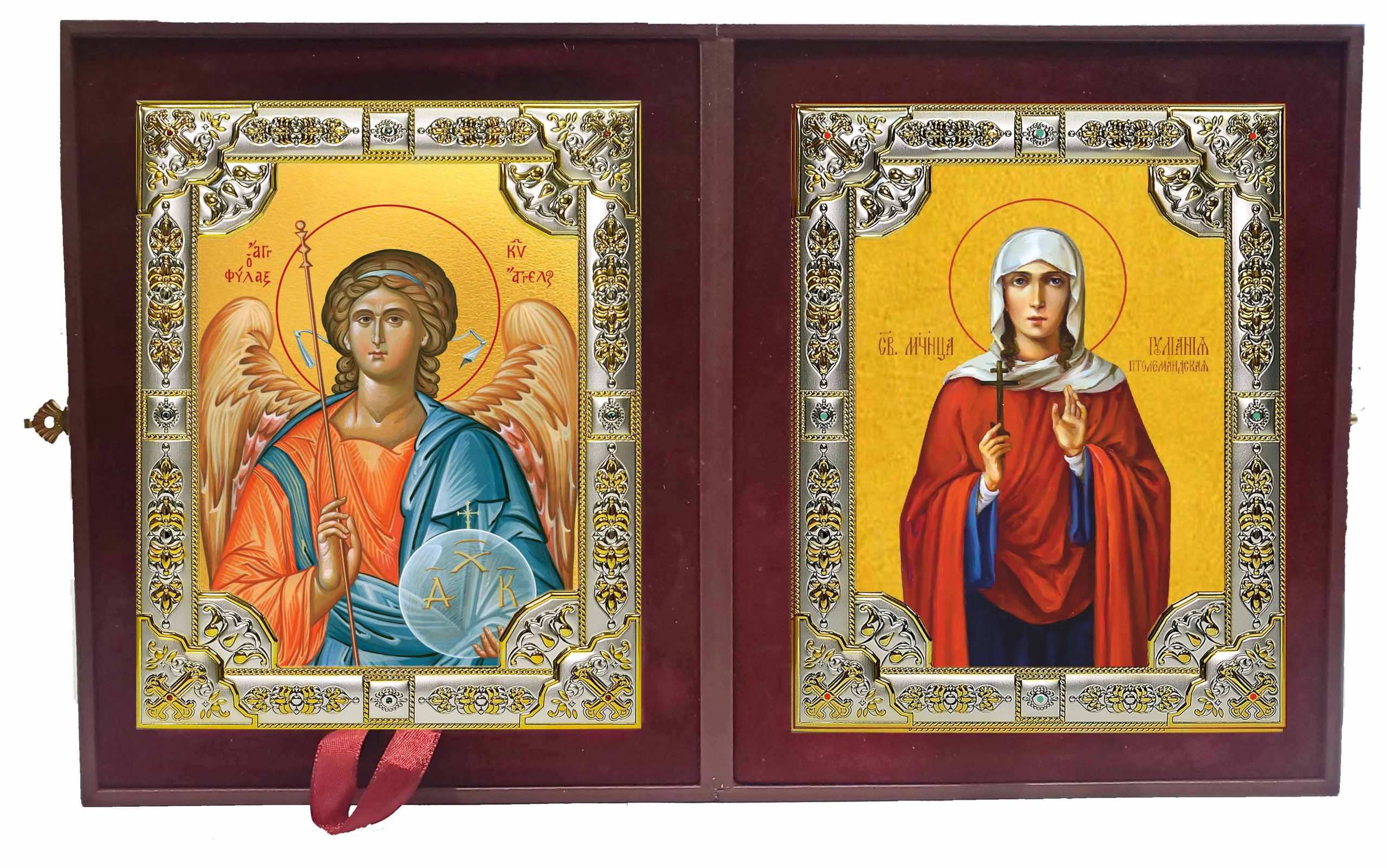 Складень Ангел Хранитель и Иулиания Птолемаидская