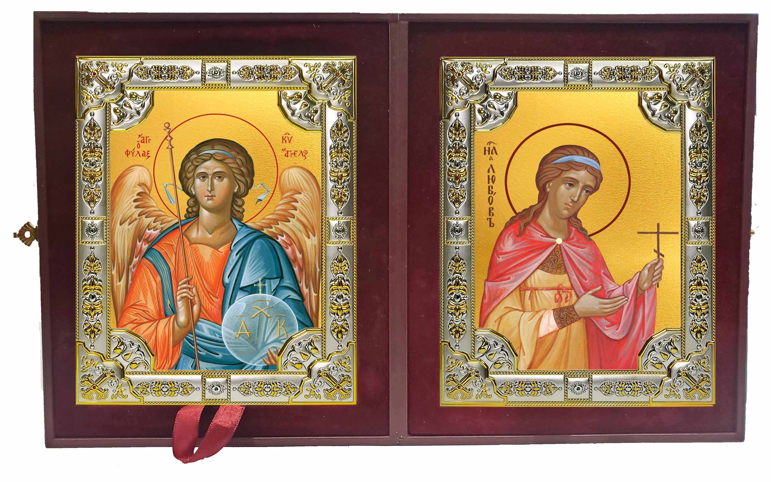 Складень Ангел Хранитель и Любовь мученица
