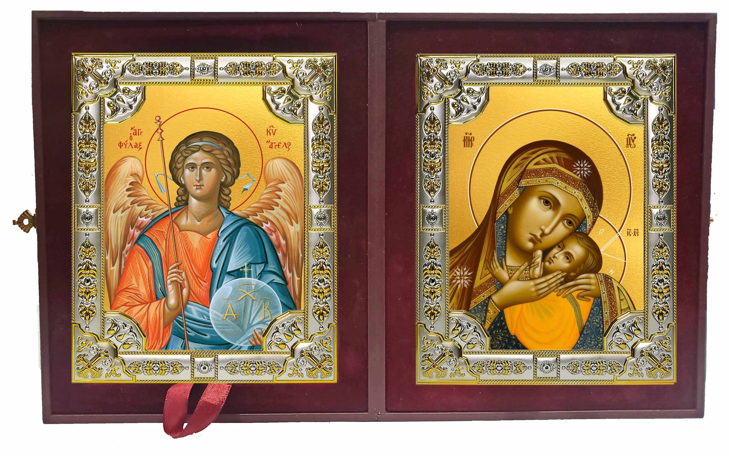 Складень Ангел Хранитель и Корсунская икона Божией Матери
