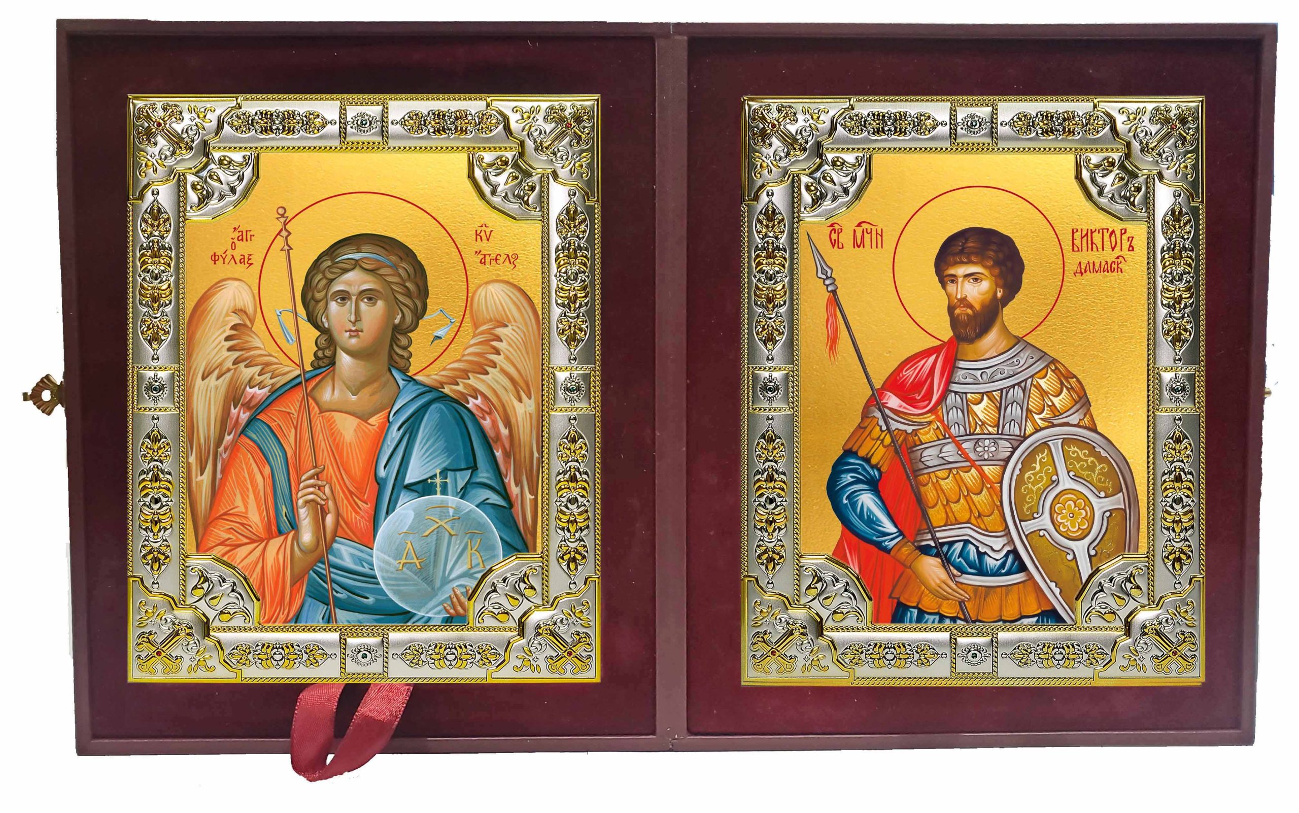 Складень Ангел Хранитель и Виктор Дамасский, Святой мученик