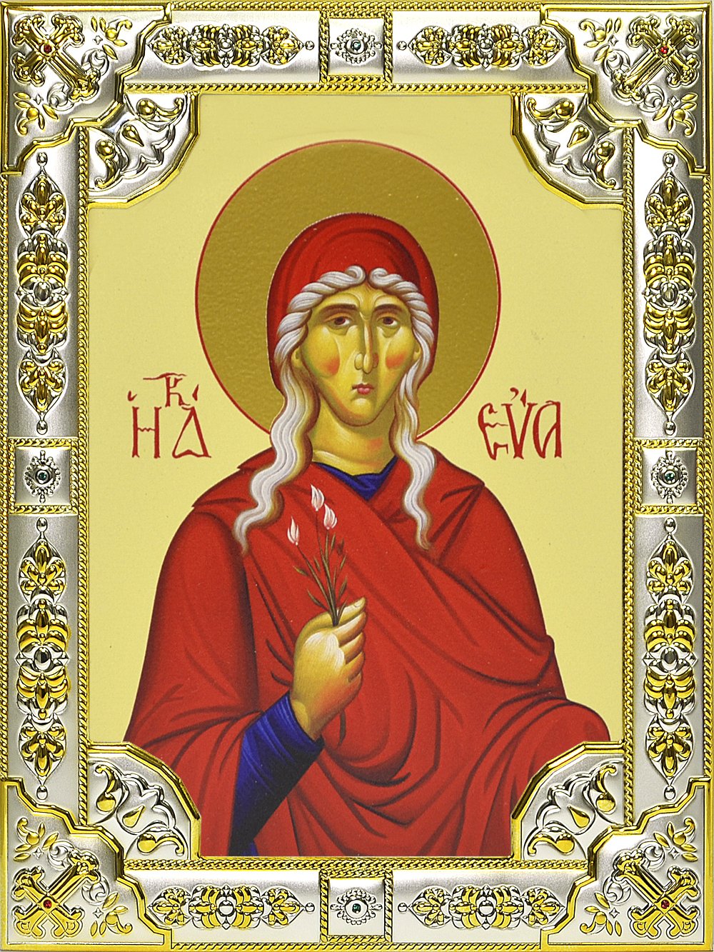 Икона освященная "Ева праматерь", 18x24 см, со стразами