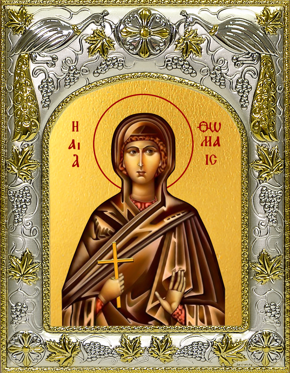 Икона освященная "Фомаида Александрийская (Египетская)", 14x18 см