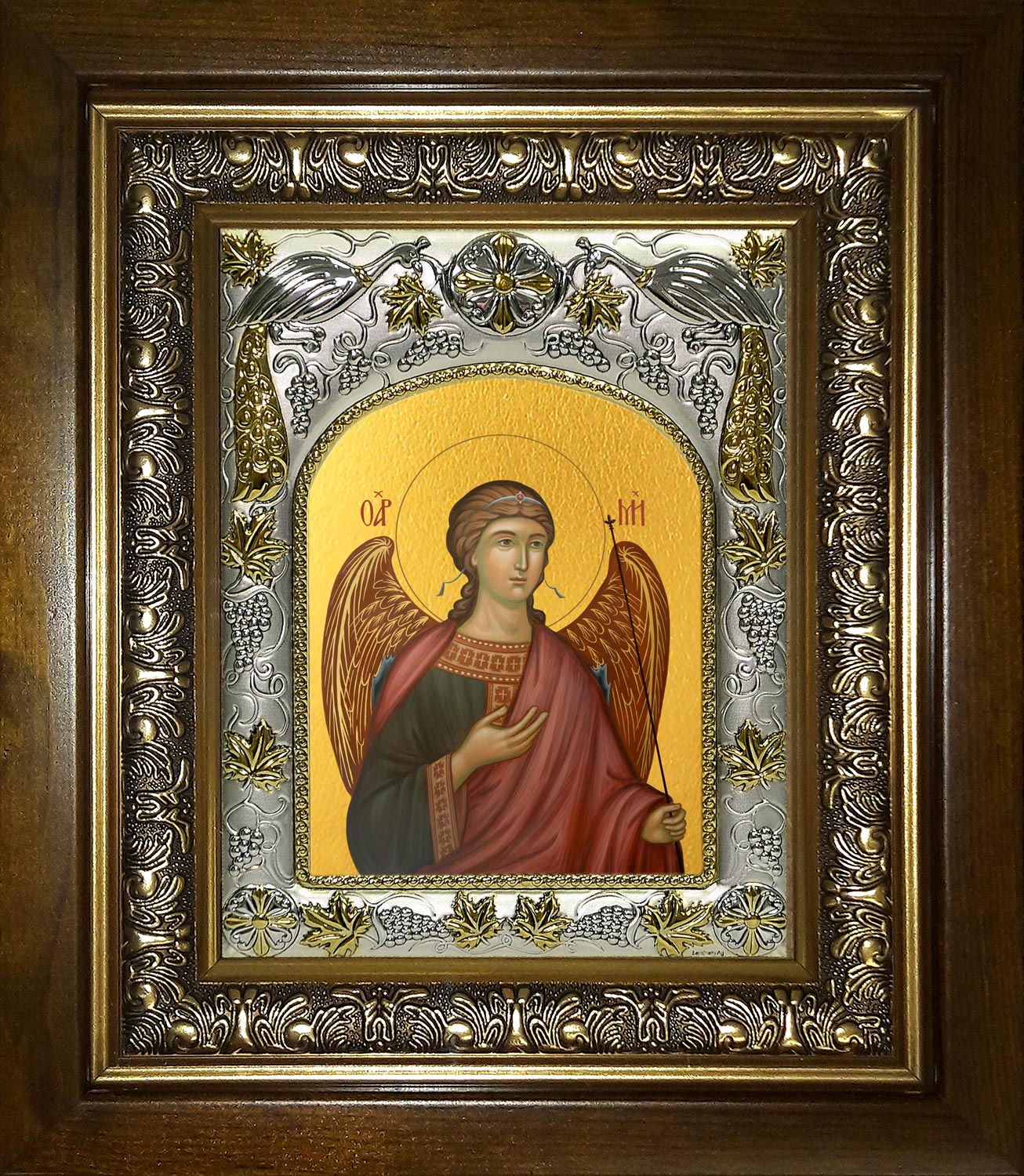 Икона освященная "Михаил Архангел", в киоте 20x24 см