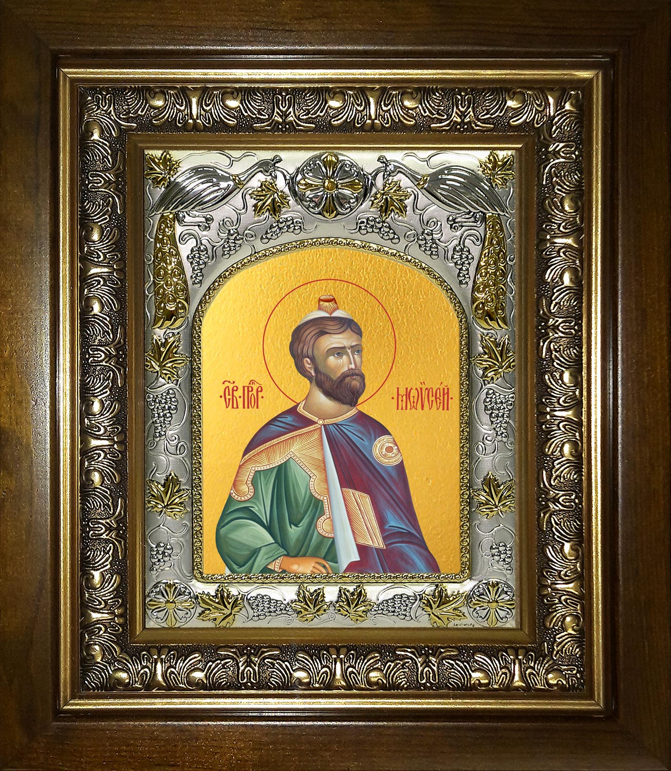 Икона освященная "Моисей пророк", в киоте 20x24 см