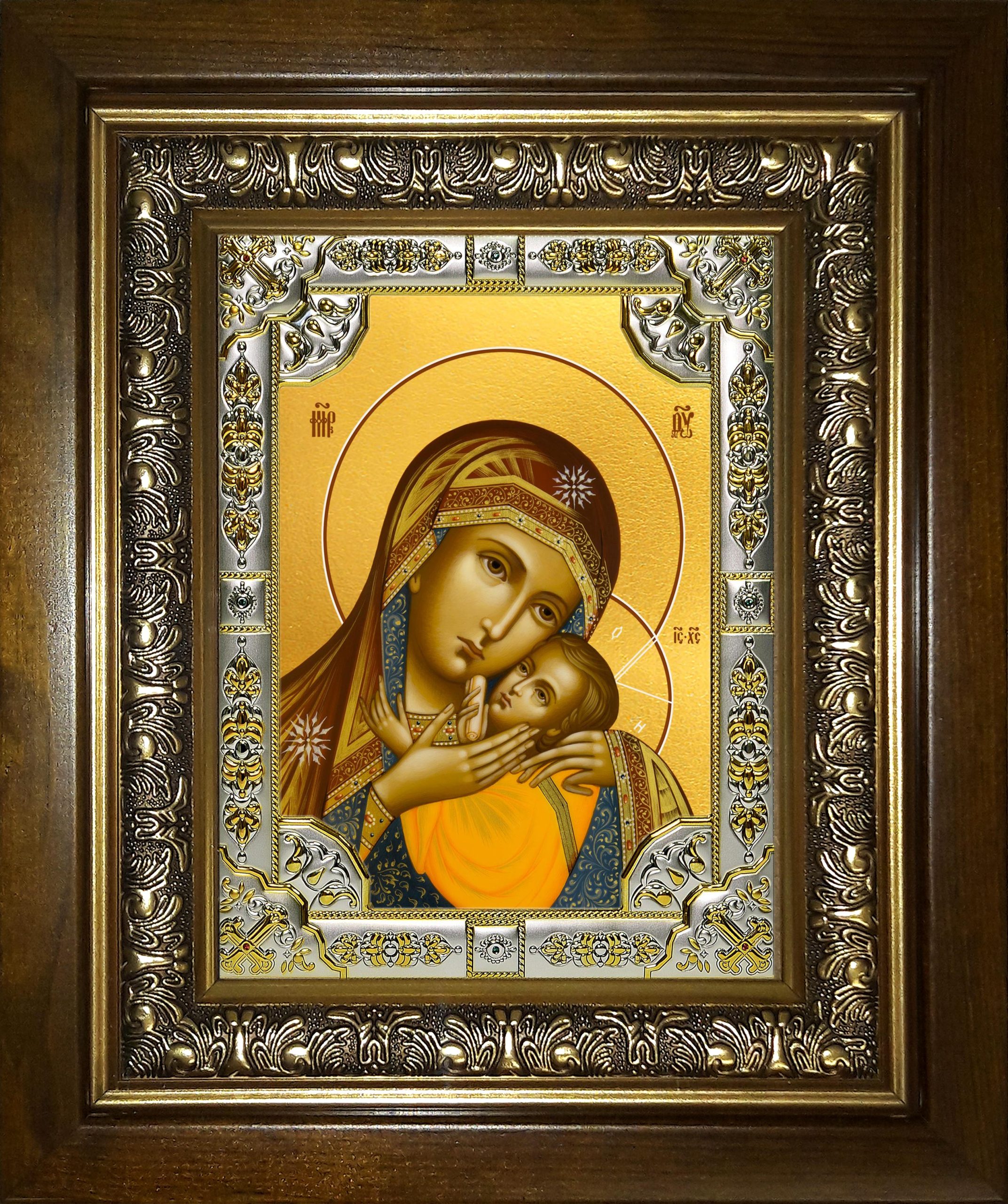 Икона освященная "Корсунская икона Божией Матери", в киоте 24x30 см