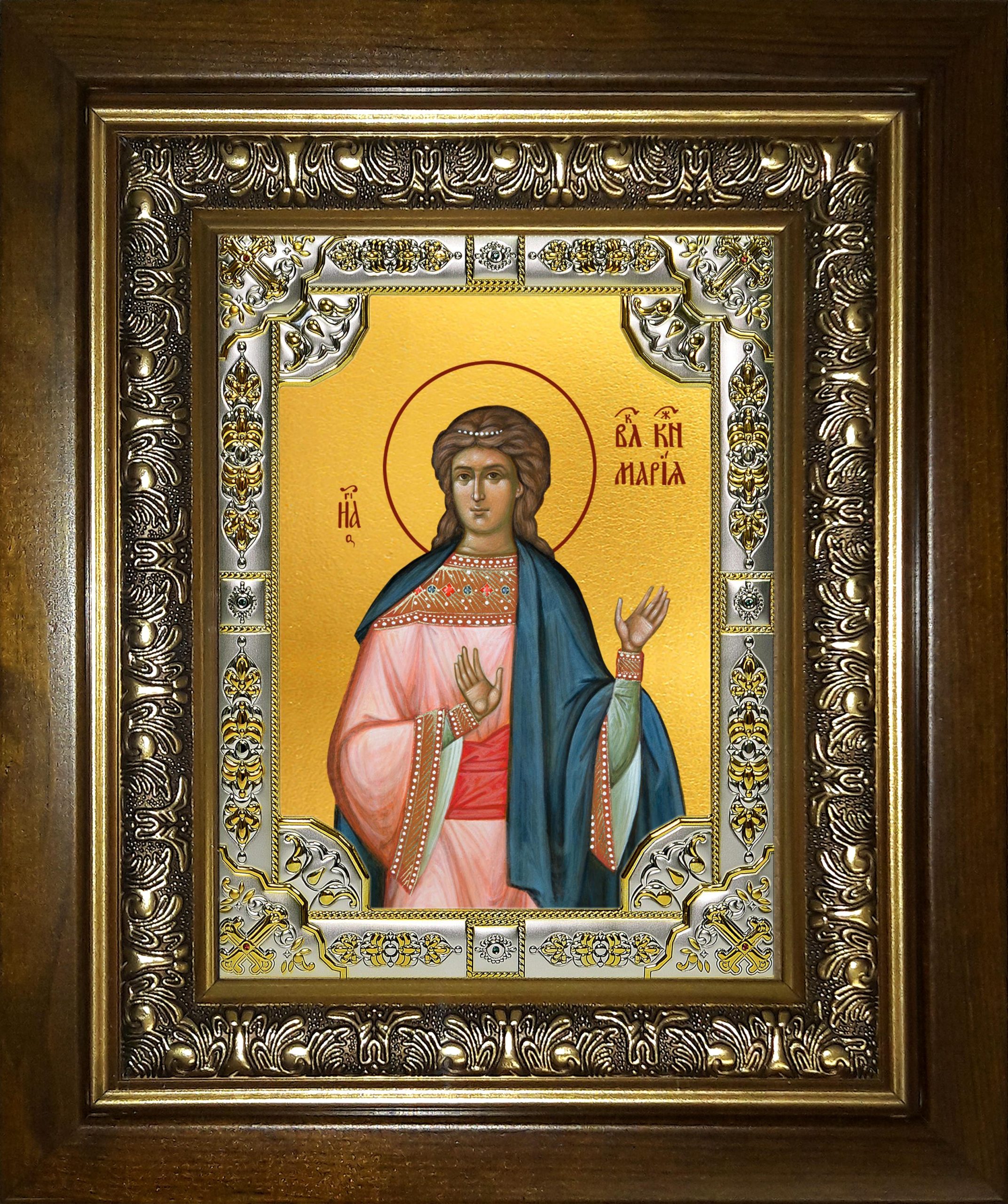 Икона освященная "Мария (Романова) страстотерпица, царевна", в киоте 24x30 см