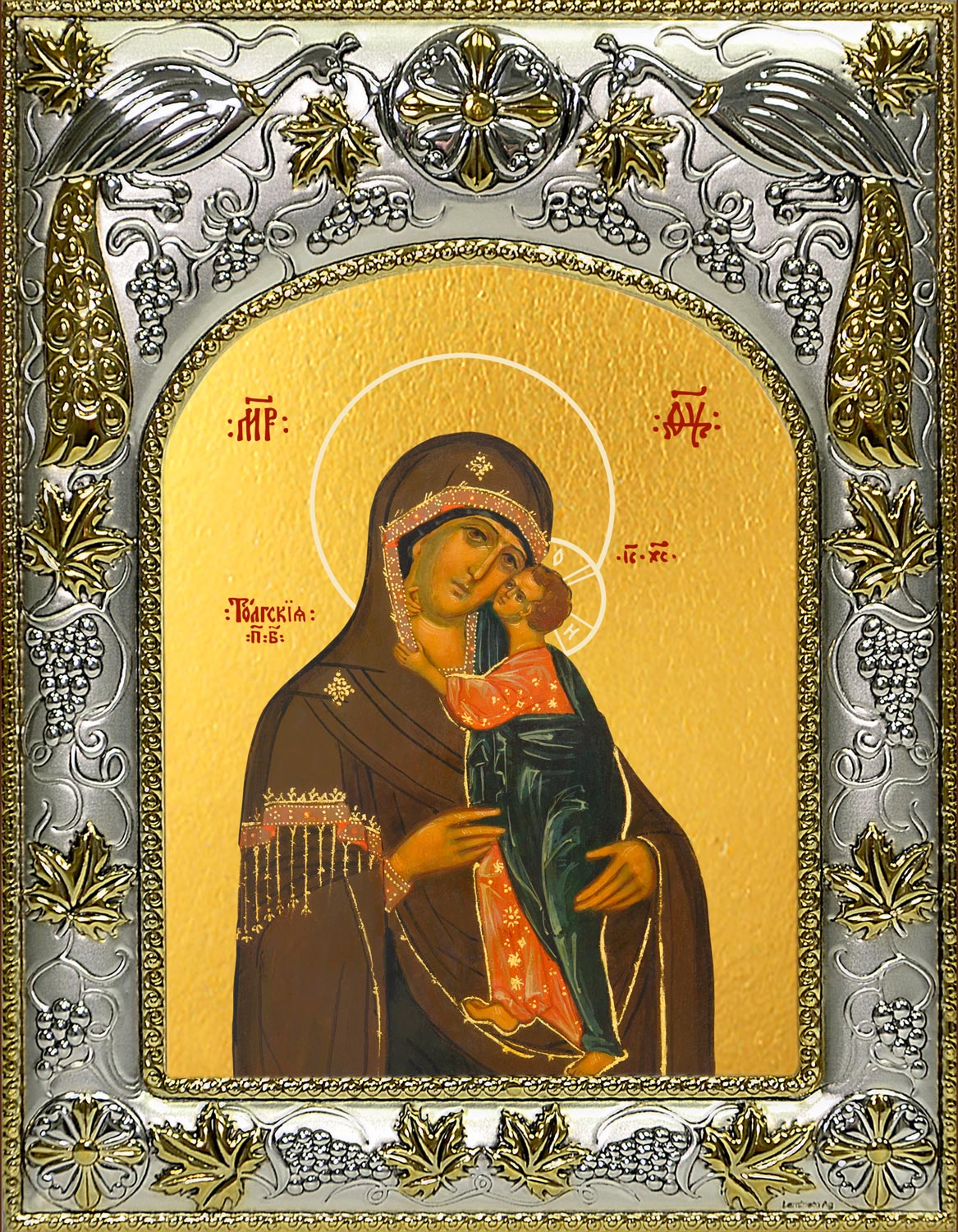 Икона освященная "Толгская икона Божией Матери", 14x18 см