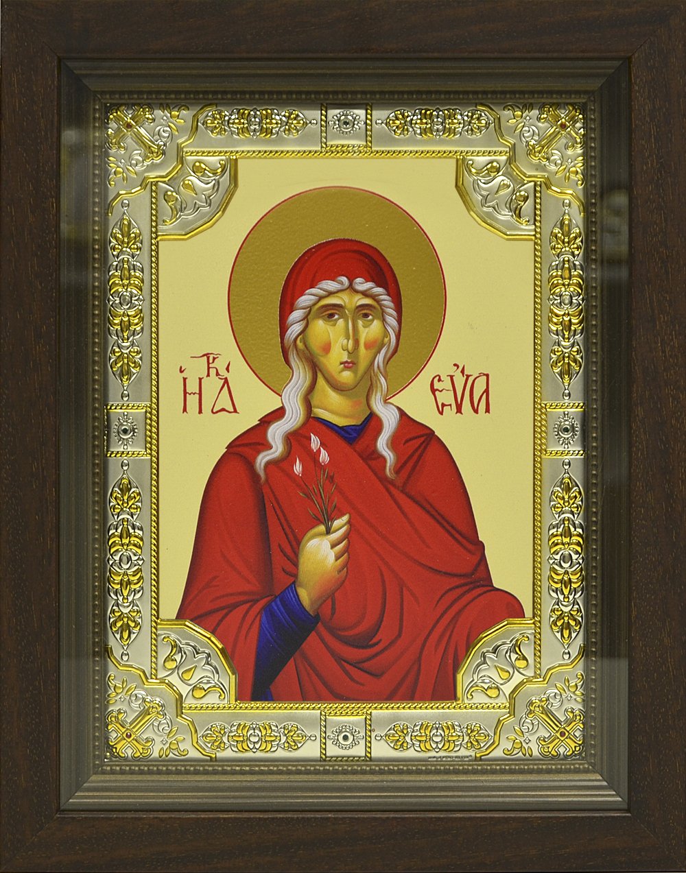 Икона освященная "Ева праматерь", в киоте 24x30 см