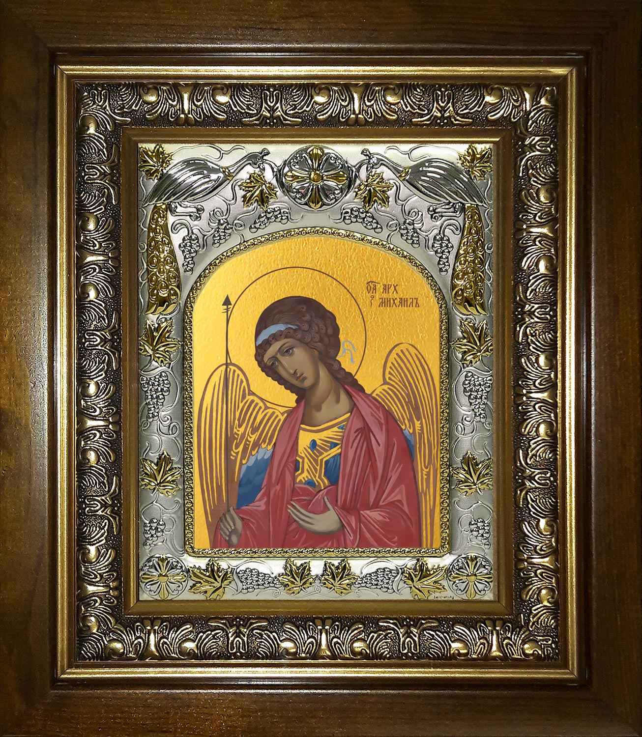 Икона освященная "Михаил Архангел", в киоте 20x24 см