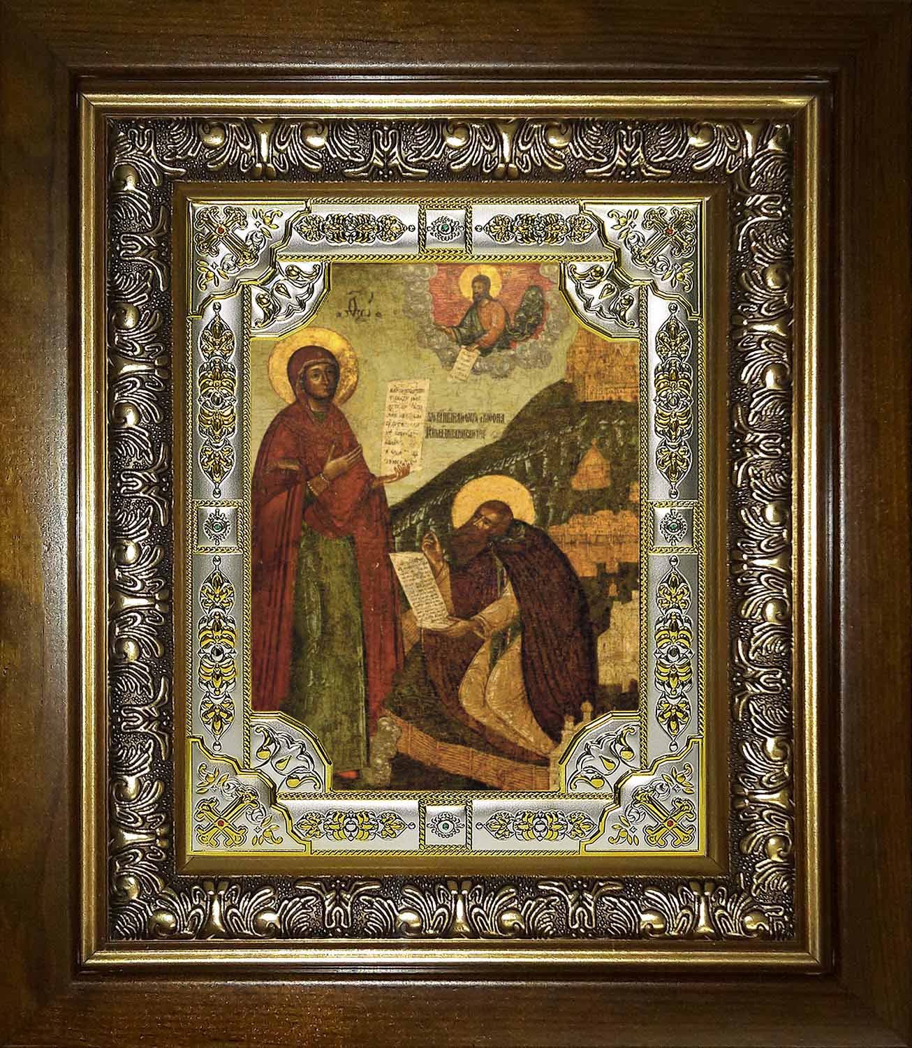 Икона освященная "Трифон Вятский", в киоте 24x30 см
