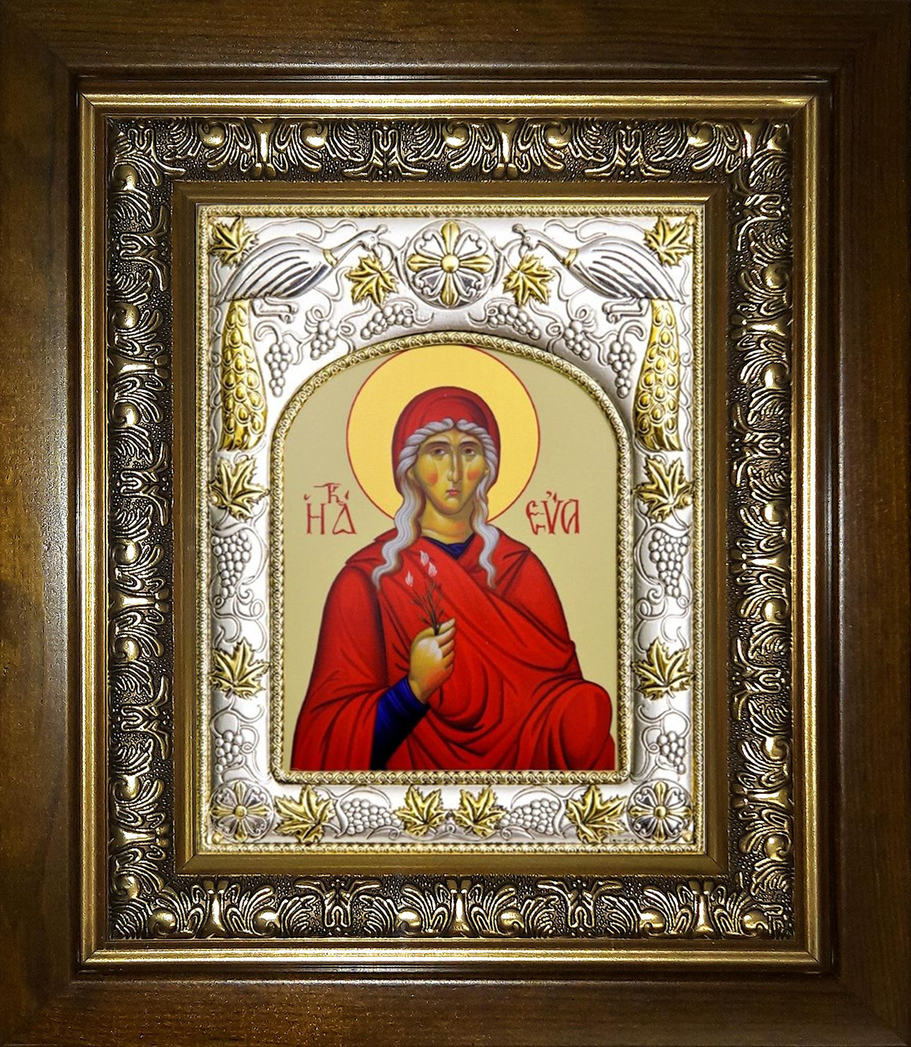 Икона освященная "Ева праматерь", в киоте 20x24 см