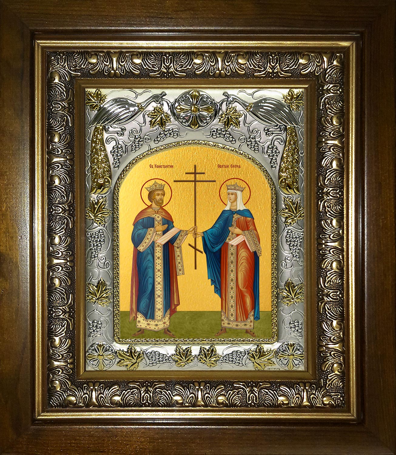 Константин и Елена равноапостольные, в киоте 20x24 см