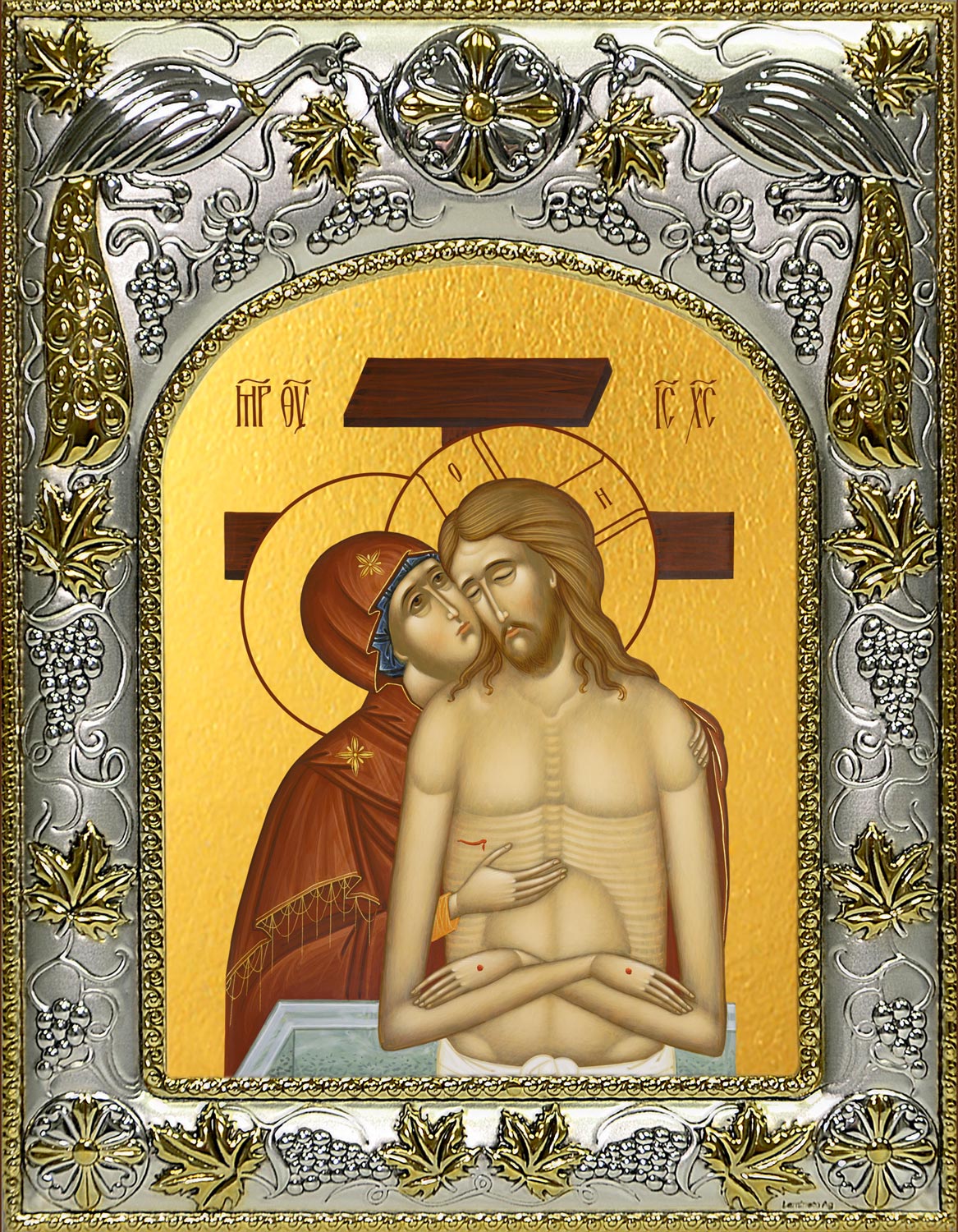 Икона освященная "Не рыдай Мене, Мати", 14x18 см