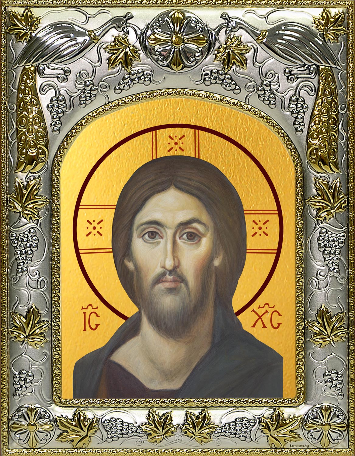 Икона освященная "Господь Вседержитель", 14x18 см