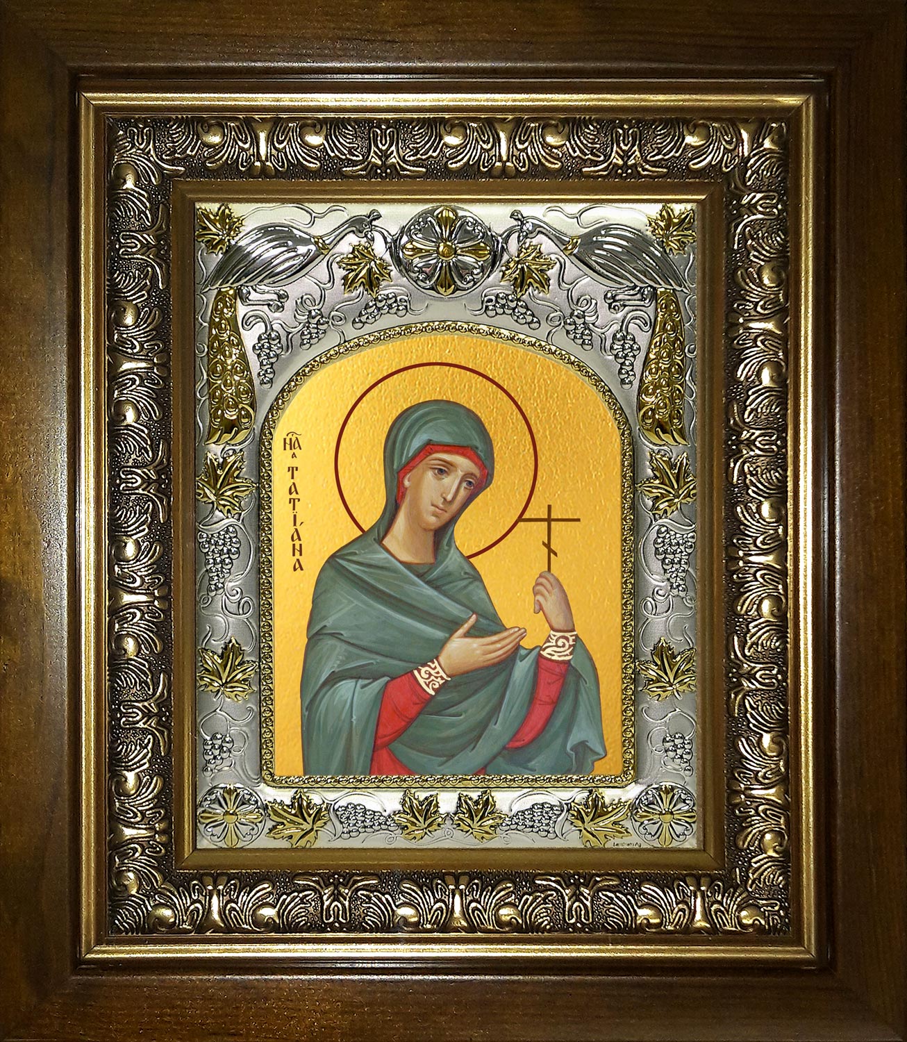 Икона освященная "Татьяна (Татиана) мученица", в киоте 20x24 см