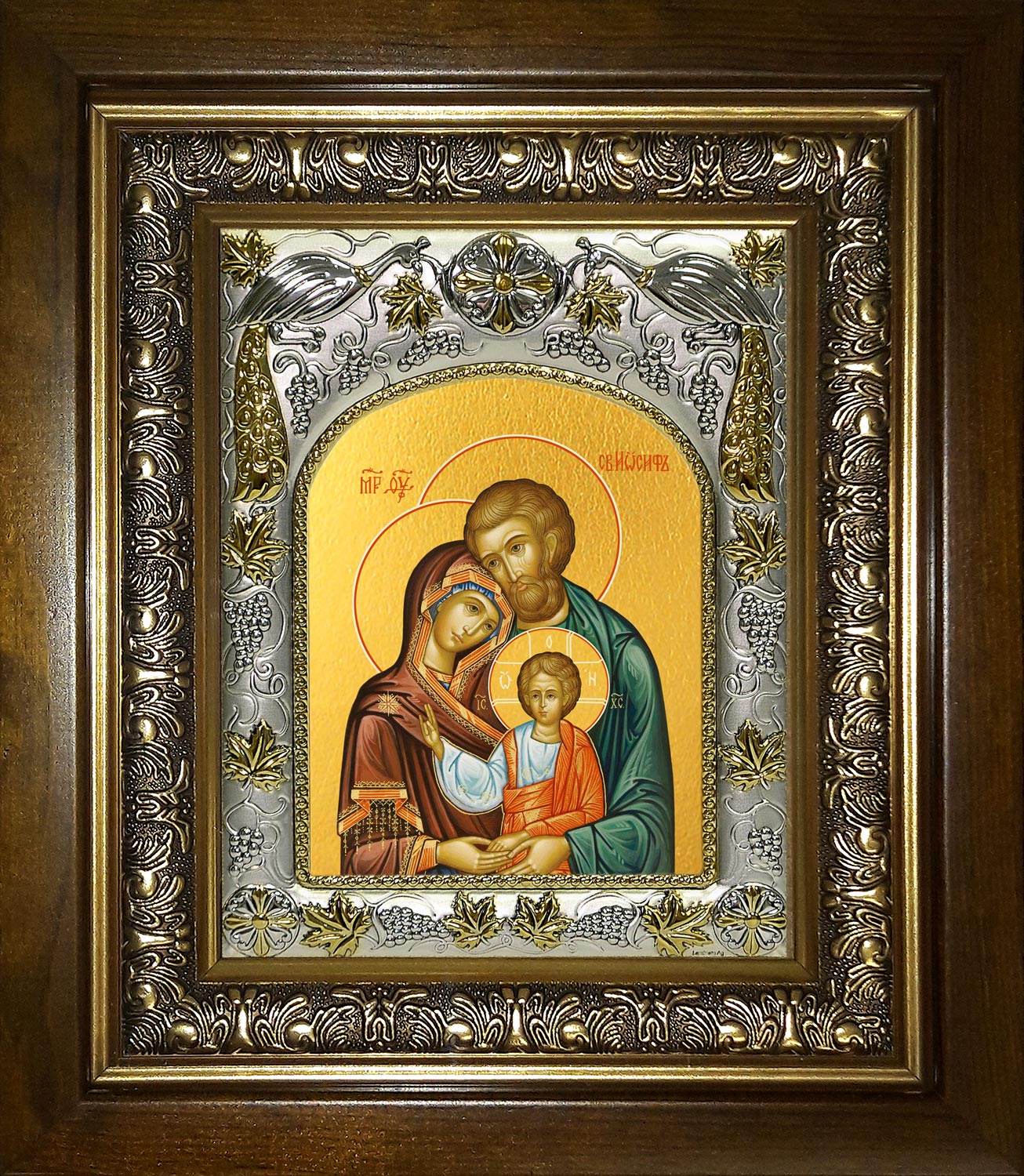 Икона освященная "Святое Семейство", в киоте 20x24 см