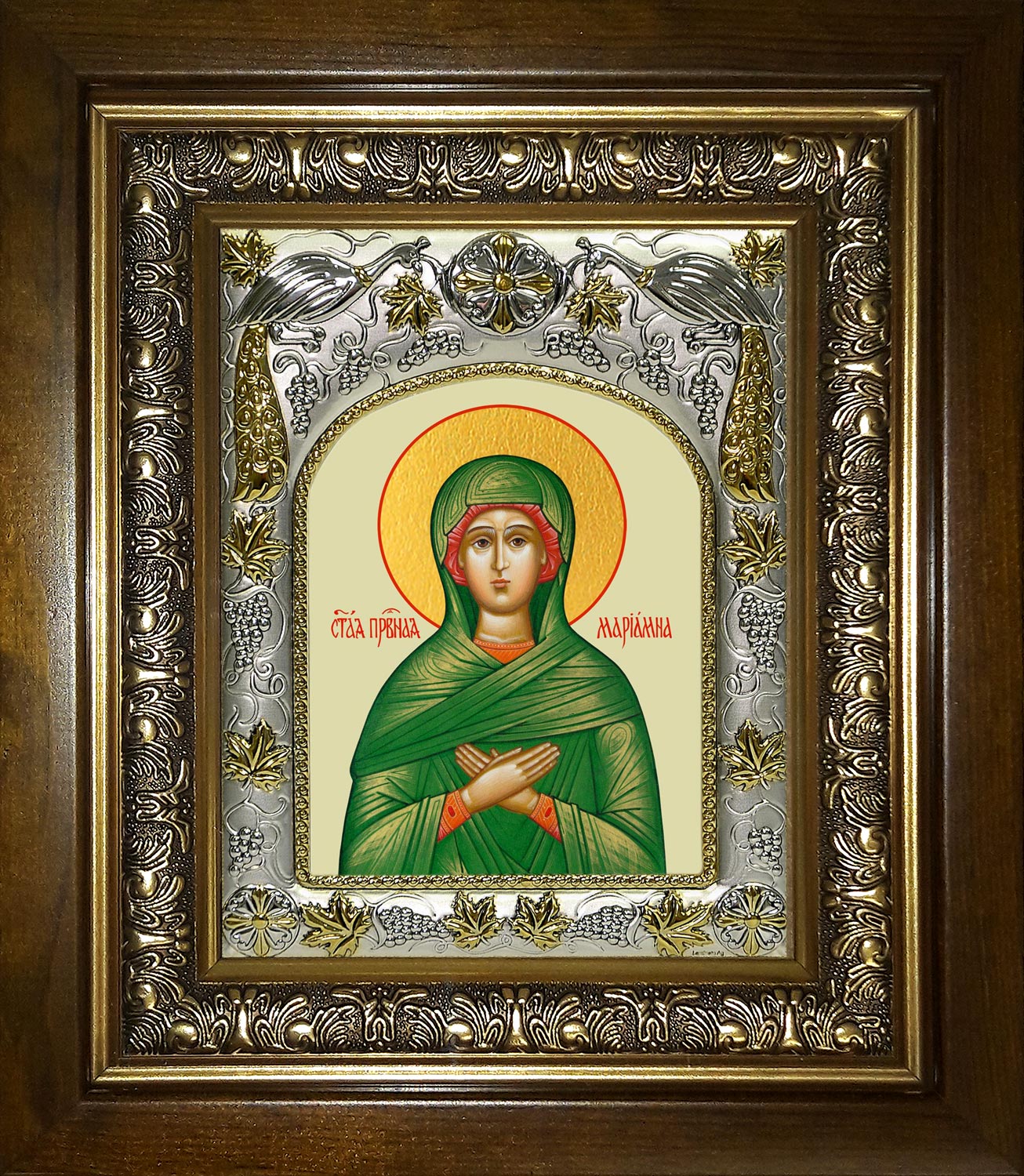Икона освященная "Мариамна праведная", в киоте 20x24 см